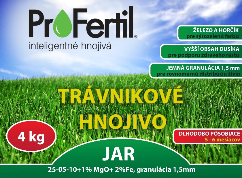 Hnojivo ProFertil JAR 25-05-10+2Fe+1MgO 5-6 mesačné (4kg)